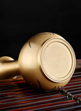 纯黄铜仿古浮雕花瓶家居竹子插花器摆件客厅桌面装饰小兰花花瓶