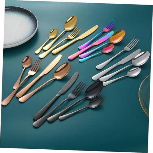 and fork spoon two dresses home full three-piece plate.