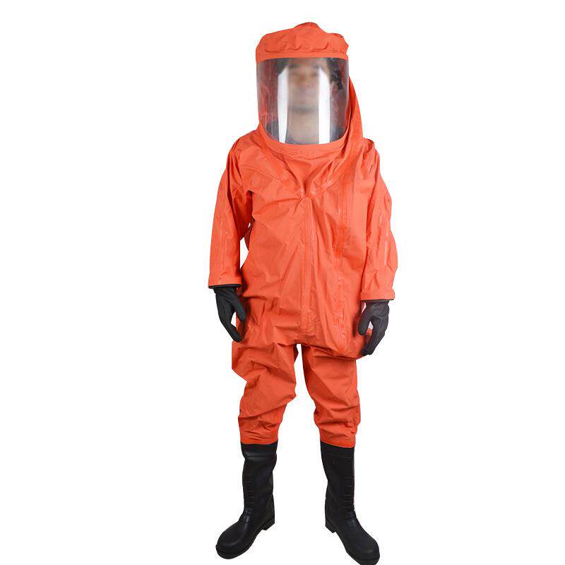 重型防化服 连体密闭式防护服 内置呼吸器保护服