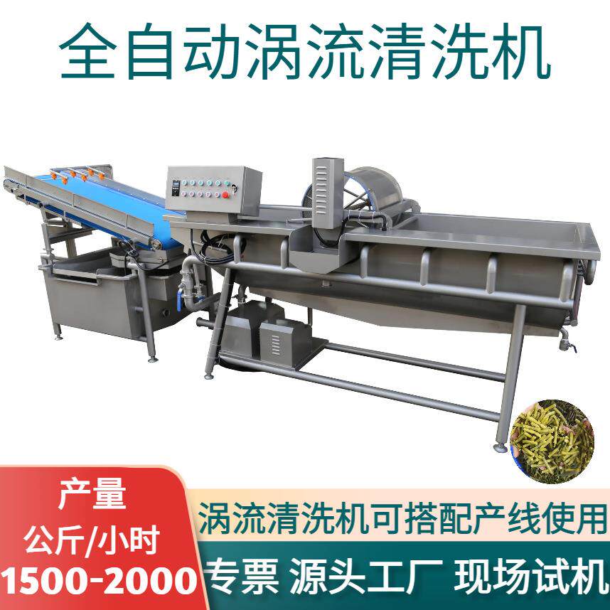 全自动净菜加工涡流清洗机蔬菜叶菜类根茎类菌菇类无损气泡清洗机