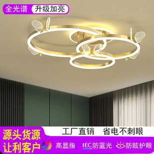 护眼全光谱北欧轻奢蝴蝶家用餐厅房间卧室灯具 客厅吸顶灯LED