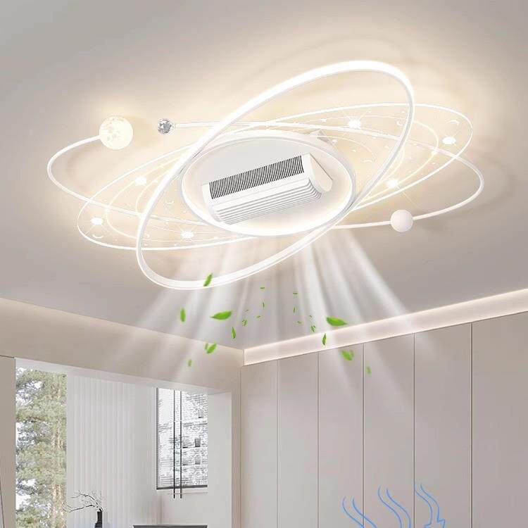 新款客厅无叶风扇吸顶灯新款现代简约轻奢星空广东中山灯具屋套餐