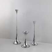 感餐厅摆件烛台银色 金属轻软家居高级酒店装 装 饰品客厅奢吧台欧式