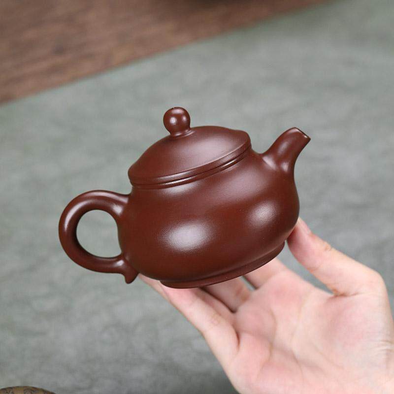 全纯手工紫砂壶正宗宜兴紫朱泥潘壶壶家用小品泡茶壶茶具套装单壶