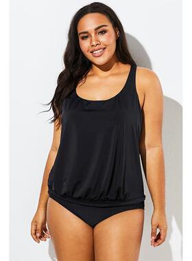 Split swimsuit women's conservative plus size swimsuit