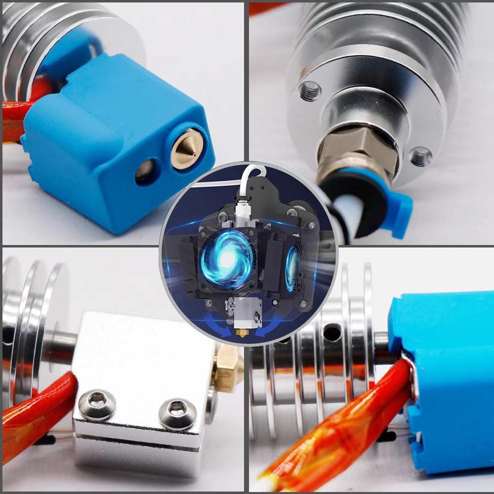 3D打印机Anycubic vyper热端挤出头组件 E3D V5打印头套件0.4mm