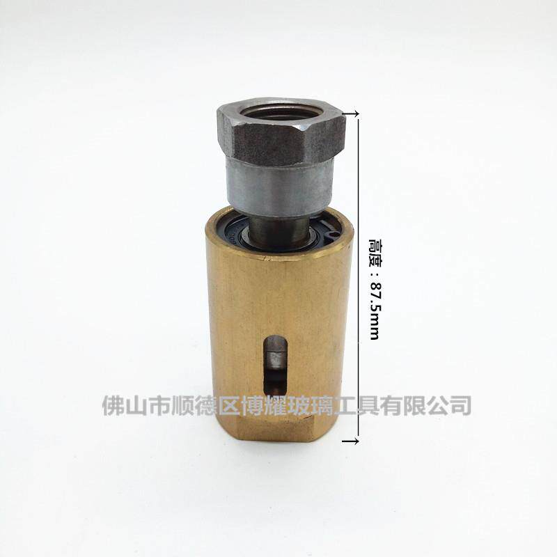 玻璃机械配件 台式钻孔机 万向转动铜水咀 钻孔机铜接头