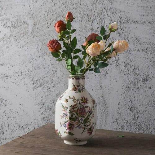 1pc Chinese Countryside Vase Blue and White Porcelain Vase