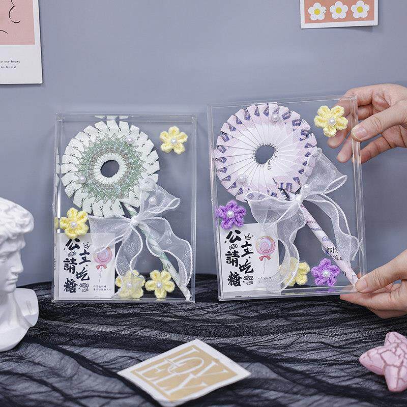 生日礼物送女生棒棒糖压克力相框公主请吃糖有钱花折纸材料包自制