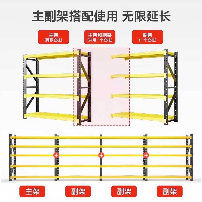 物仓储货架子98多层落地置架仓库超市收纳架架储物铁架自由组合其