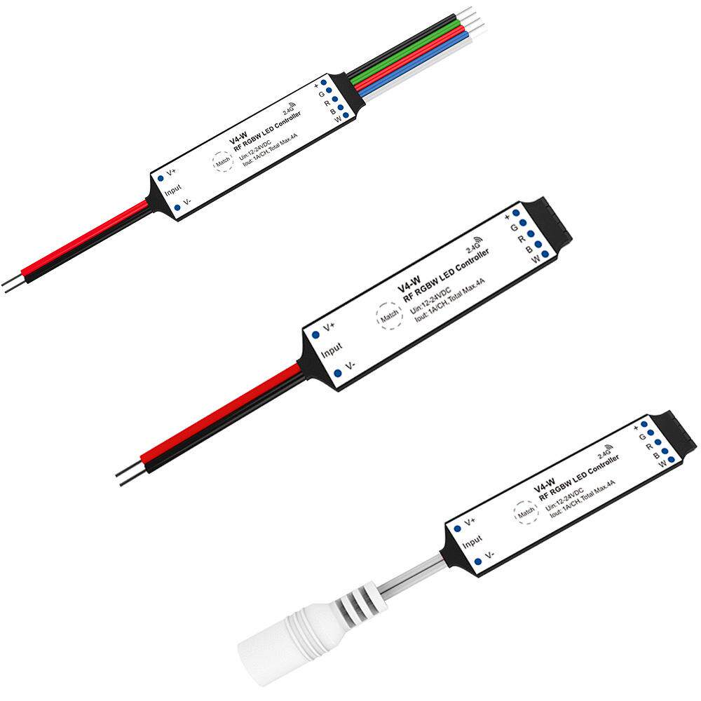 V4-W 12-24V10动态模式含渐变多变RGBW信号自动转发4通道RF控制器