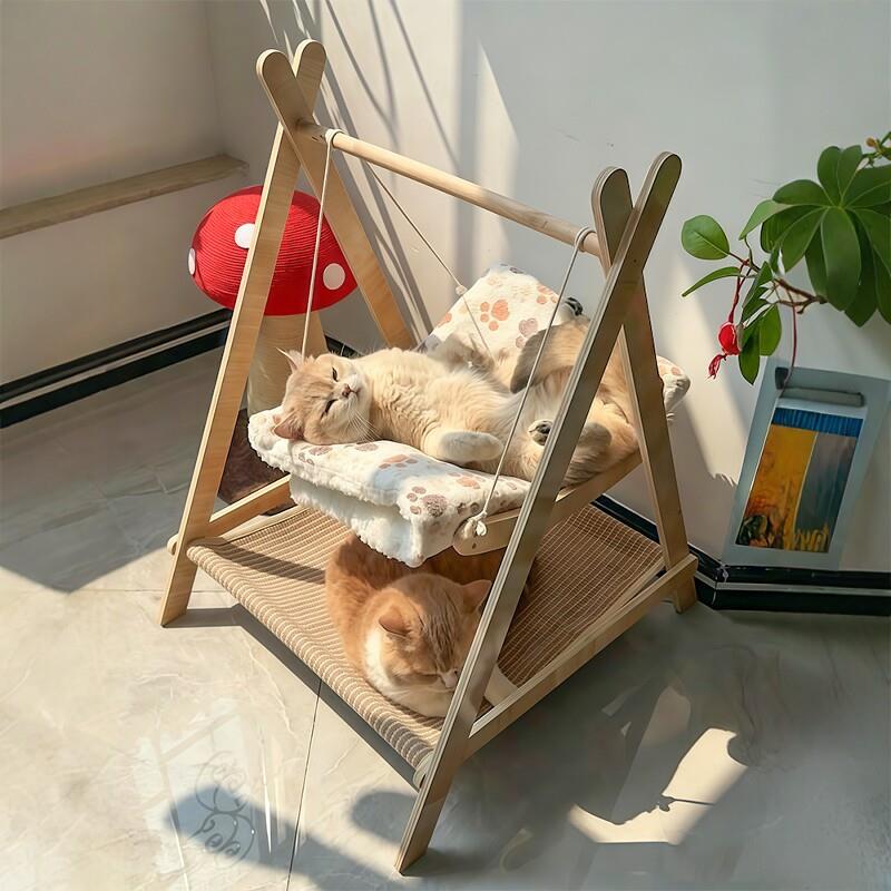 猫咪摇摇椅宠物吊床离地宠物床摇摇椅秋千离地防潮睡觉专用摇篮