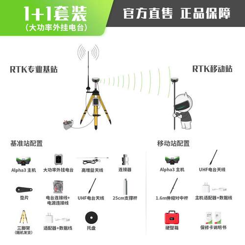 高档25新版阿尔法3rtk测量仪导惯放度样高精年测绘仪器园林/道路/