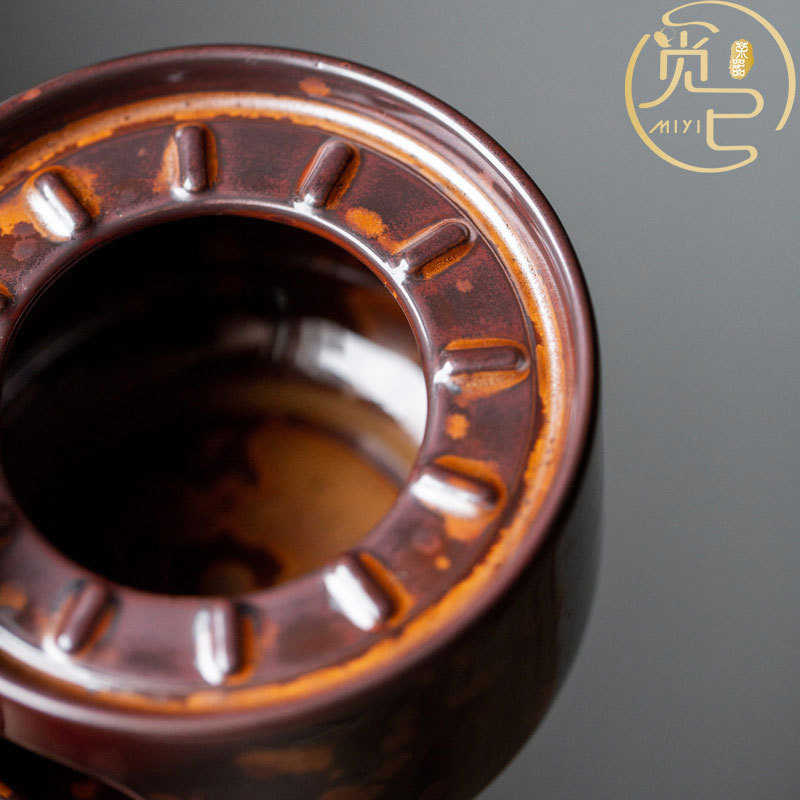 手工日式窑变焙茶炉陶瓷蜡烛烤茶器家用茶叶提香器复古熏香烤茶炉
