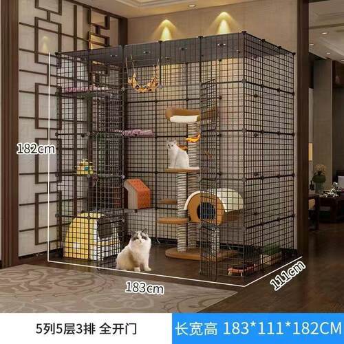 自由空间多层笼超大猫空屋笼猫别墅猫豪华猫家用舍室内笼子猫大猫