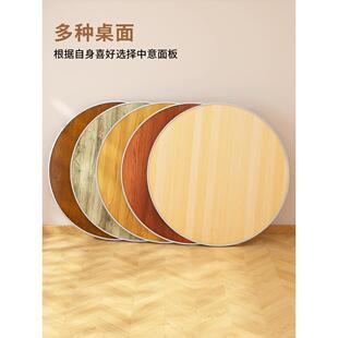 T实木餐桌圆桌带转盘吃饭桌子家用大圆桌可折叠圆餐桌可拆卸大板