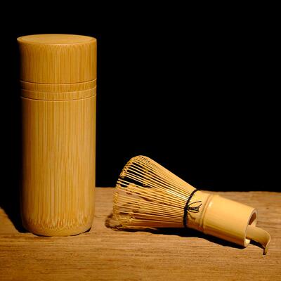 竹筒 茶筅套装 百本立 抹茶搅拌刷 Bamboo maccha stirring 竹制