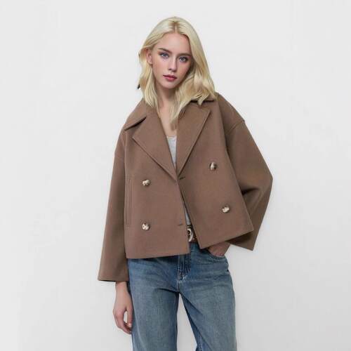 Women's woolen jacket short woolen jacket