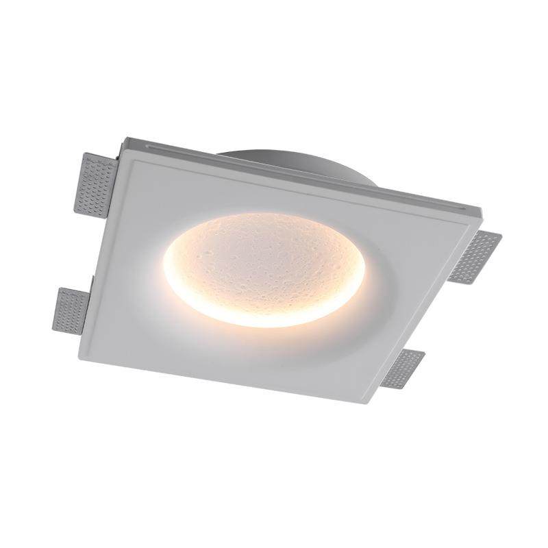 月球石膏灯嵌入式无边框天花灯卧室客厅过道背景墙玄关艺术壁灯