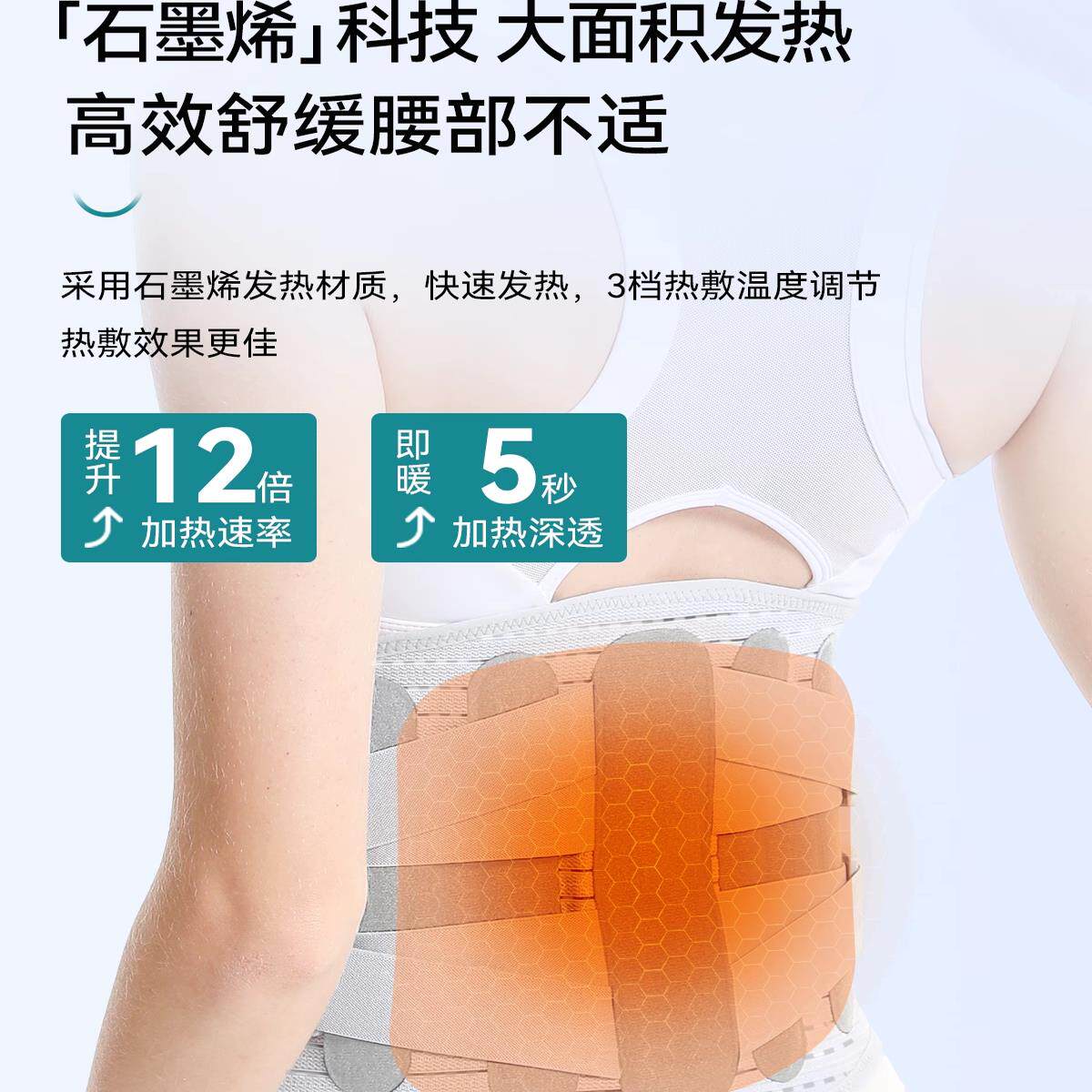 熊猫茜茜护腰带腰间盘劳损突出加热灸托腰椎固定带男女礼物西西