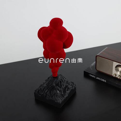 简现代楼创约意火山喷发摆件售处客厅酒酒柜电视LDF柜卧室店软装