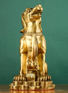 铜金钱狗狗摆件187坐地生财狗宝元狗生宝元肖铜器摆件