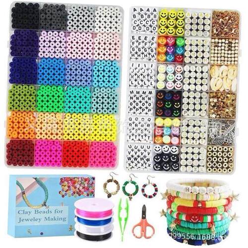 10000Pcs/Box 6mm Clay Bracelet Beads for Jewelry Making Kit