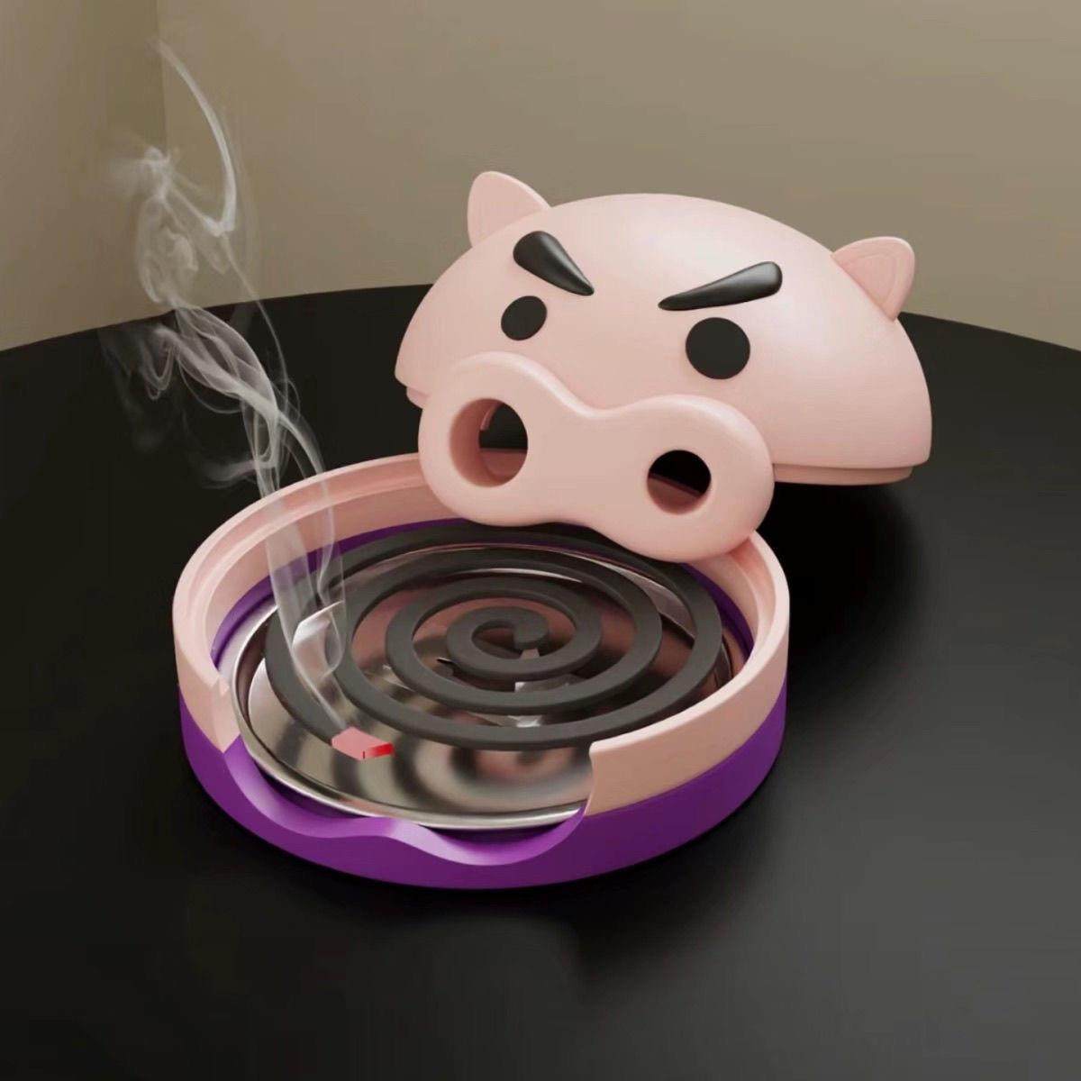 新款小猪肥嘟嘟左卫门蚊香盒可爱室内家用蜡笔小新蚊香盘香薰香炉,收纳整理,蚊香收纳盘/盒/架,淘宝优惠券,粉丝福利购,淘宝优惠卷