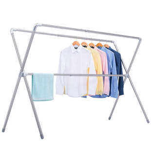 批发不锈钢晾衣架落地折叠X型伸缩晒被架子晾晒架生产厂家