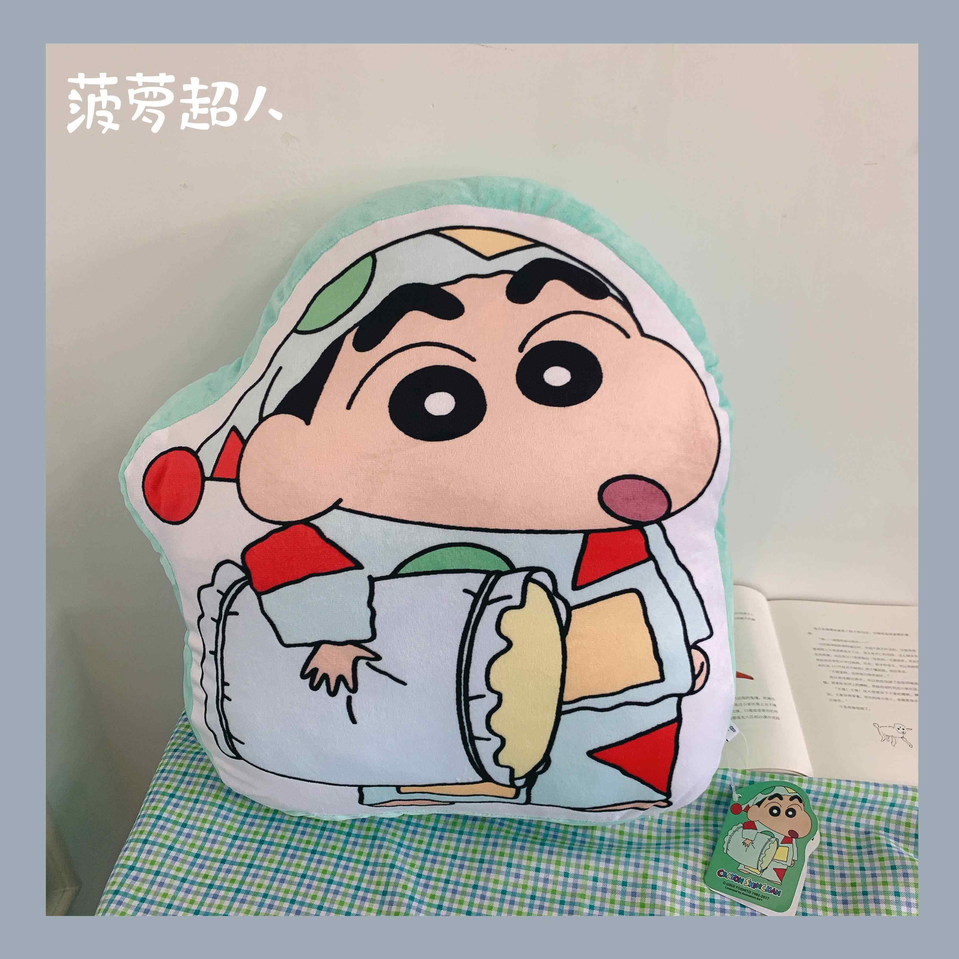 正品笔灿单面印花毛绒枕头卡通画周边新动床边沙发蜡垫