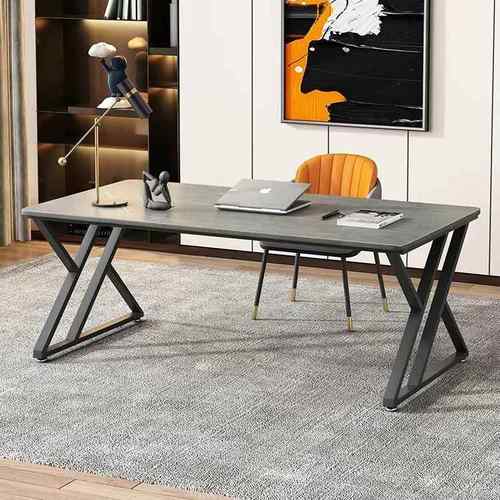 轻奢岩板书桌家用学生双人电脑桌成人办公桌简约现代卧室女生桌子