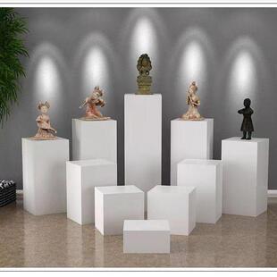 展木示地台橱窗长方形制烤漆模特白色底座商业陈台列柜展展会展台