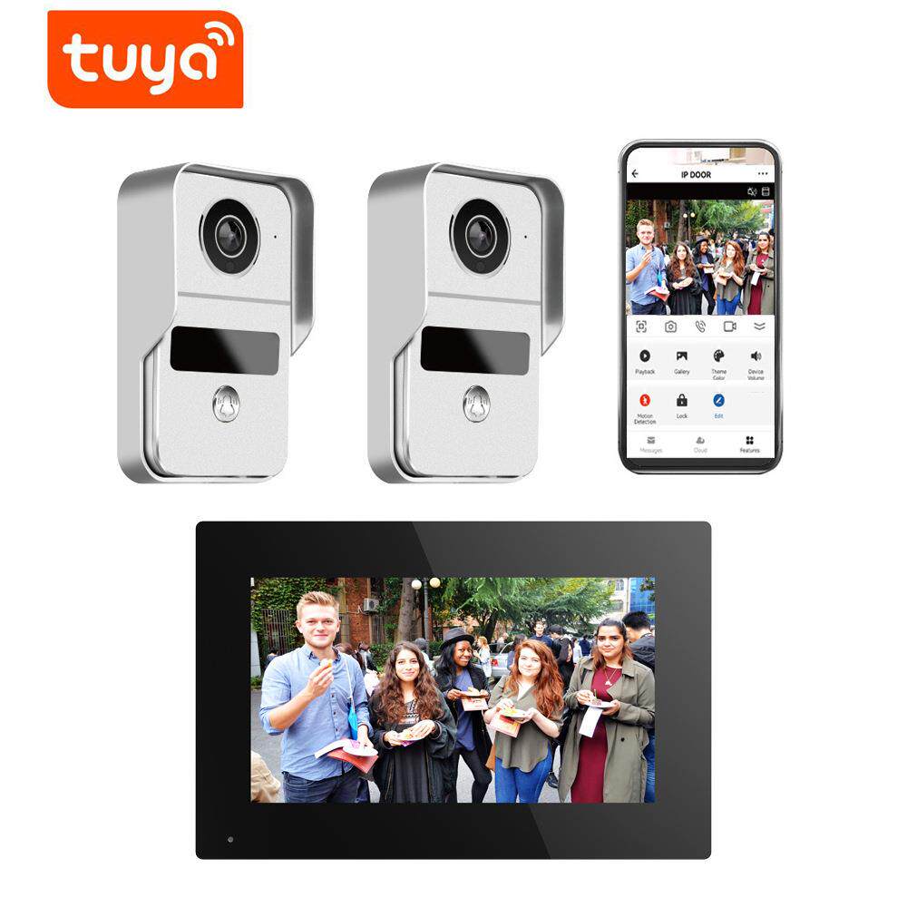 涂鸦智能080P网络可视门铃WIFI无线网络2V对讲实时监控智能门禁