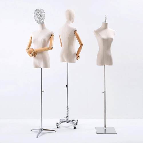 模特道具女服装店半身模特架高档韩版女装橱窗展示架带头假人人台