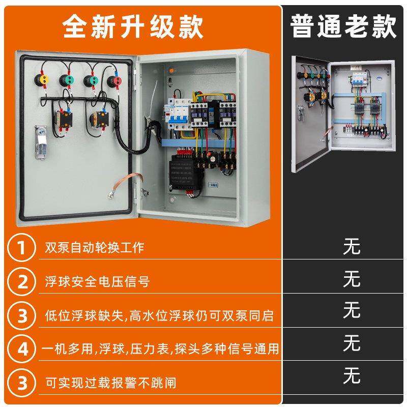 一用一备水控制箱泵手自动一控二380JXFV泵浮球压表力电接点配电