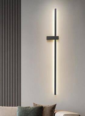 2023新款长条壁灯卧室现代简约格栅背景墙装饰灯极简线 线条轻奢L