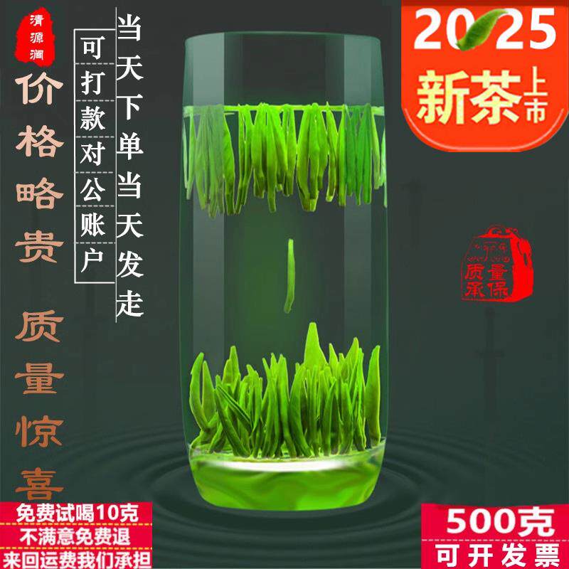 绿茶2025新茶雀舌茶叶浓香型明前嫩芽春茶龙井高山名茶毛尖礼品盒