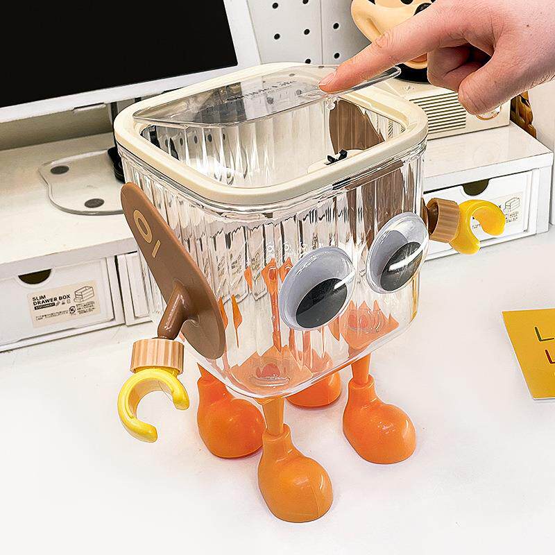 可爱透桌面垃圾桶家用创意纸桶卡可爱童高颜无品牌/儿通值迷你min