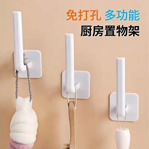 L-shaped heavy-duty adhesive hooks, no-trace multi-functiona