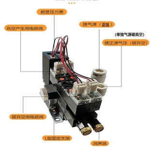 05节能强真空一体式 凌格MM微型03 气动阀组2联起订高频真空发生器