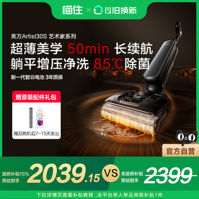 【国补15%】添可洗地机躺平0缠毛长续航芙万艺术家Artist 30S