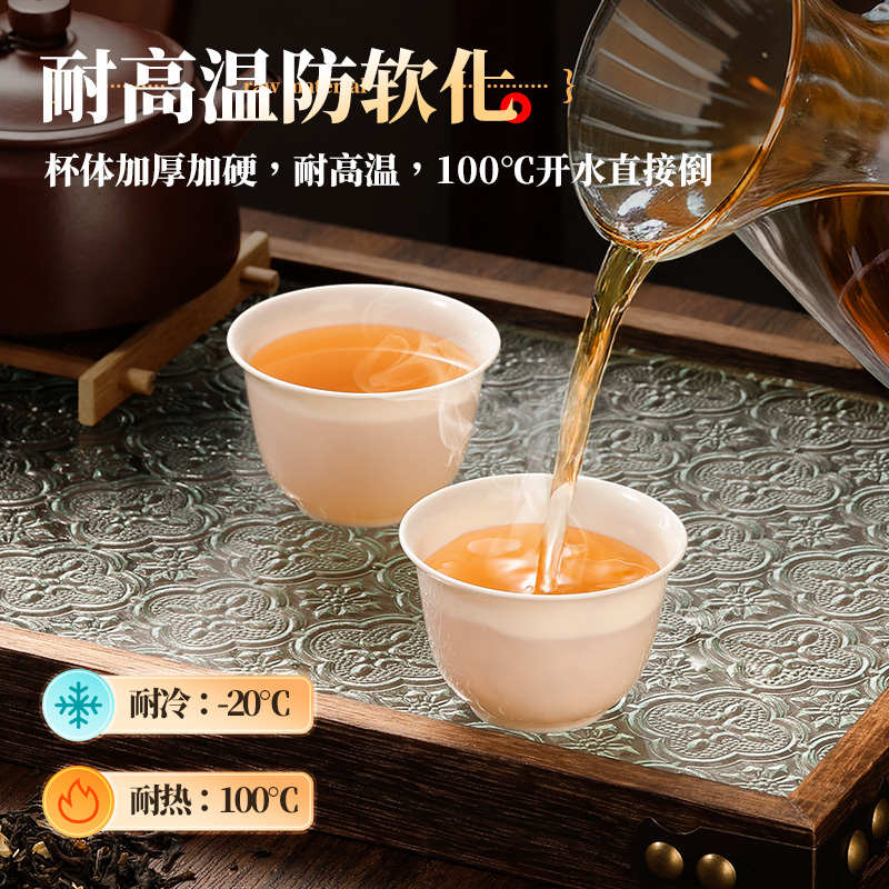 稻壳一次性茶杯耐高温加厚可降解功夫茶杯家用待客高档品茶杯稻香
