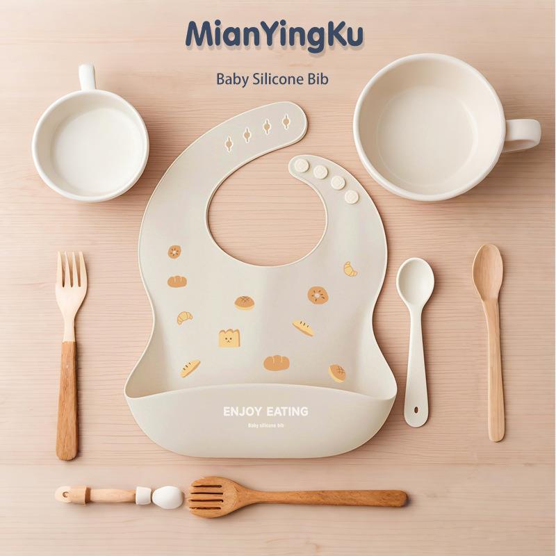 婴/儿胶围兜防围宝宝吃水饭食饭兜儿童嘴立体饭兜母婴用硅品