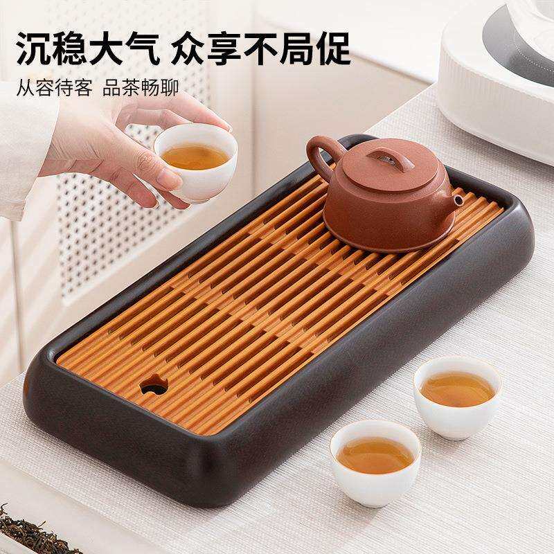 小型排水蓄水两用电木茶盘家用新款高端茶具电胶木干泡小茶台托盘
