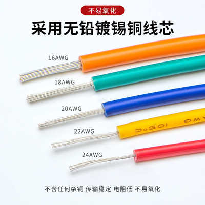 1015 24 22 20 18 16AWG 电子线镀锡铜丝600V 厂家批发