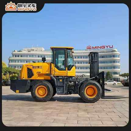 10吨四驱越野叉车12吨明宇厂家液压装卸山地搬运多功能