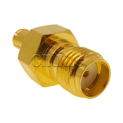 高频镀金转接头 S-MA母头MCX公头转 SM-K转MCAX-JQPK SMA/MCX50KJ