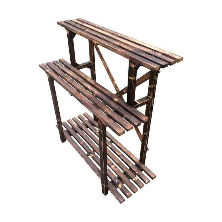 碳化实木花架防腐木多层户外置物架客厅落地式多肉绿萝花盆植物架,住宅家具,花架/花几,淘宝优惠券,粉丝福利购,淘宝优惠卷