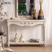 新款 饰桌售楼部创意端景台供桌 酒店白色雕花玄关桌客厅靠墙置物装