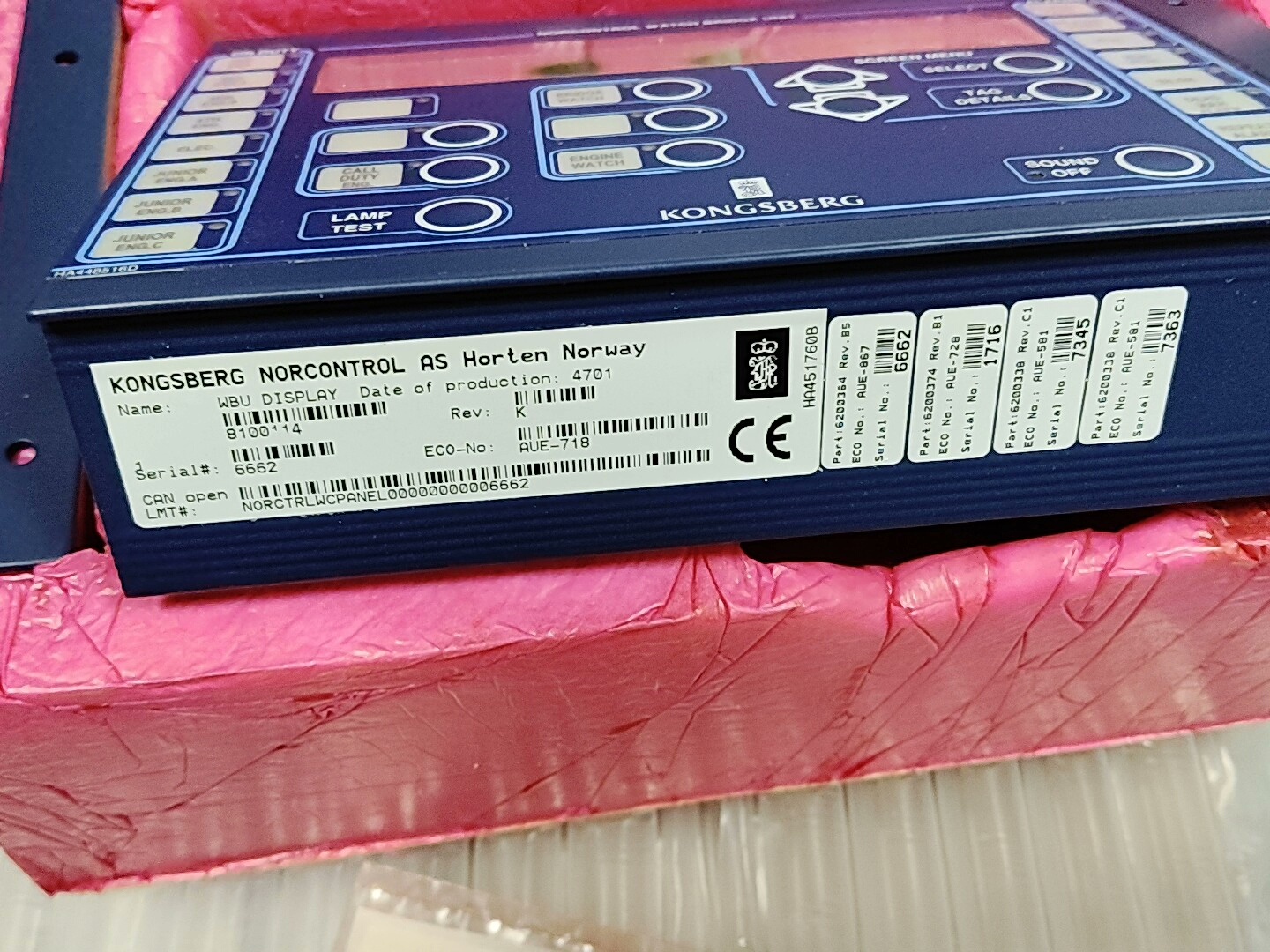 Kongsberg WBU  8100114  全新议价